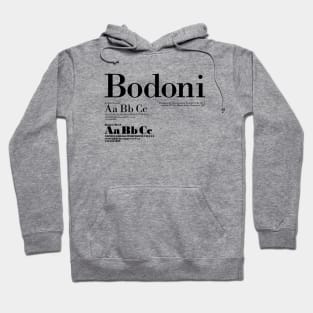 Type Geek - Bodoni Typeface Hoodie